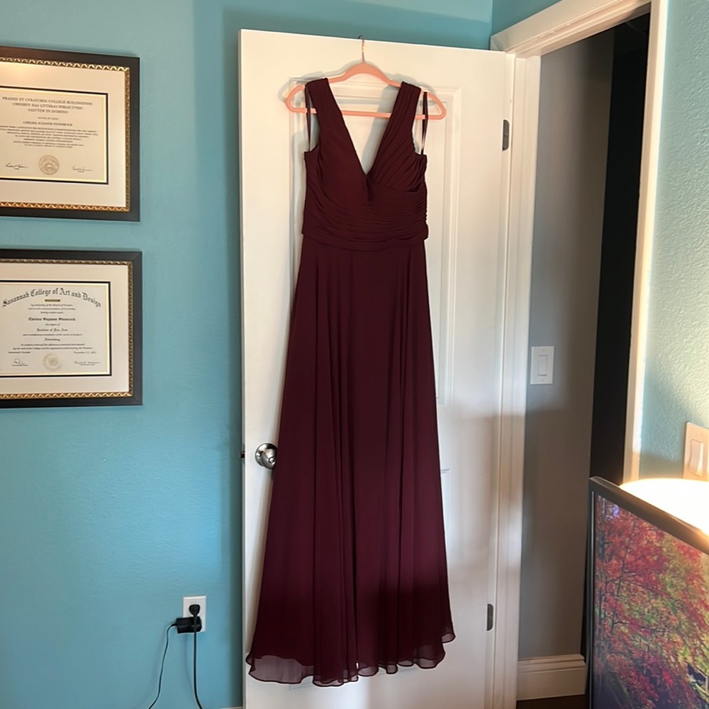 Mori Lee Bridesmaid Dress in Merlot (not altered)